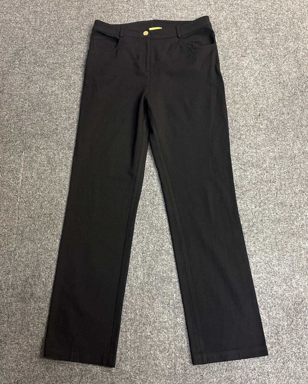 St. John Womens Size 8 Black Stretch Straight Leg Pants Career Office Made USA